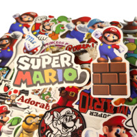 40Pcs random Super Mario Bros Temporary Tattoo Stickers Kawaii Luigi Yoshi Figure Decals Toys Children Birthday Party Gifts