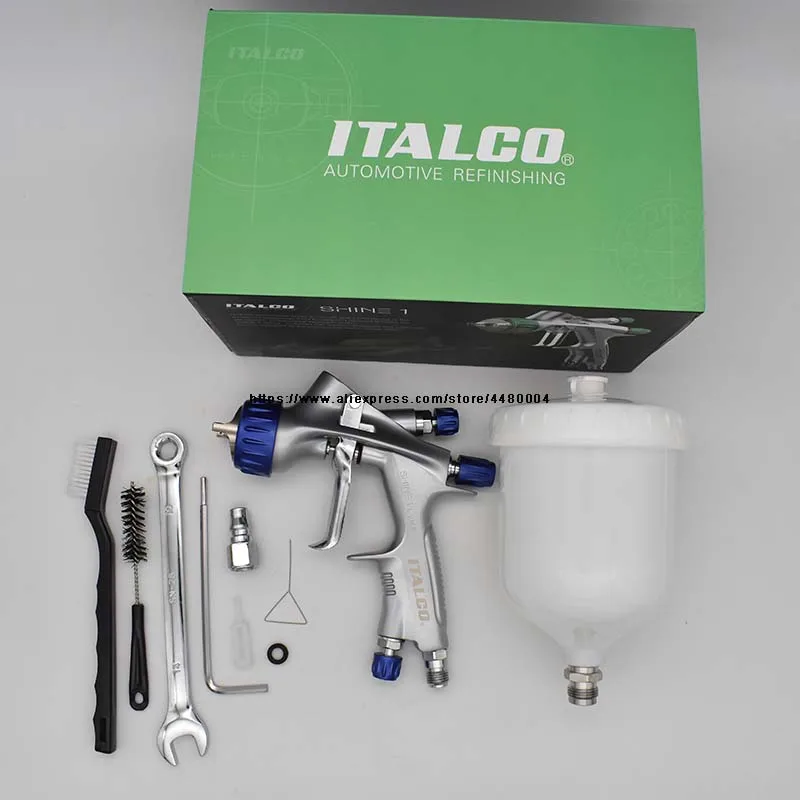 Imagem -06 - Pistola de Pulverização Brilho Lvmp Pistola de Pintura Italco Original 1.3 mm Bico 600cc Cup Pistola de Pulverização Profissional para Carros de Alta Qualidade