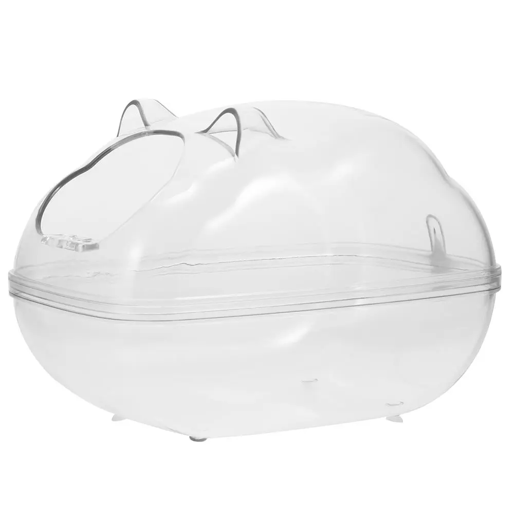 

Transparent Hamster Bath Basin Sturdy Practical Safe Pet Supply Easy Clean Durable No Peculiar Smell Unique Shape