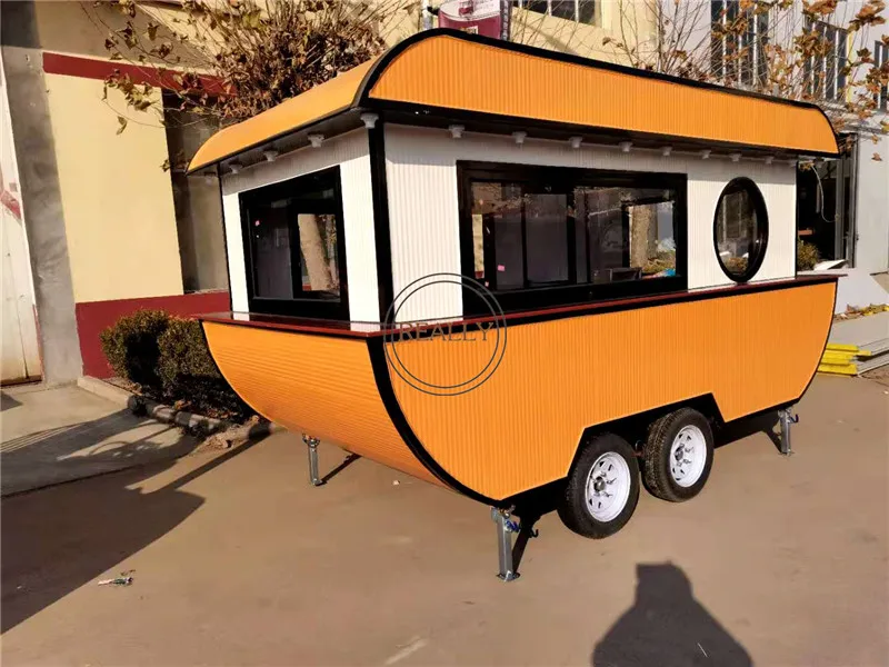 Factory Price Ice Cream Truck Outdoor Barbecue Hot Dog Pizza Mobile Food Trailer Street Snack Cart For Sale USA