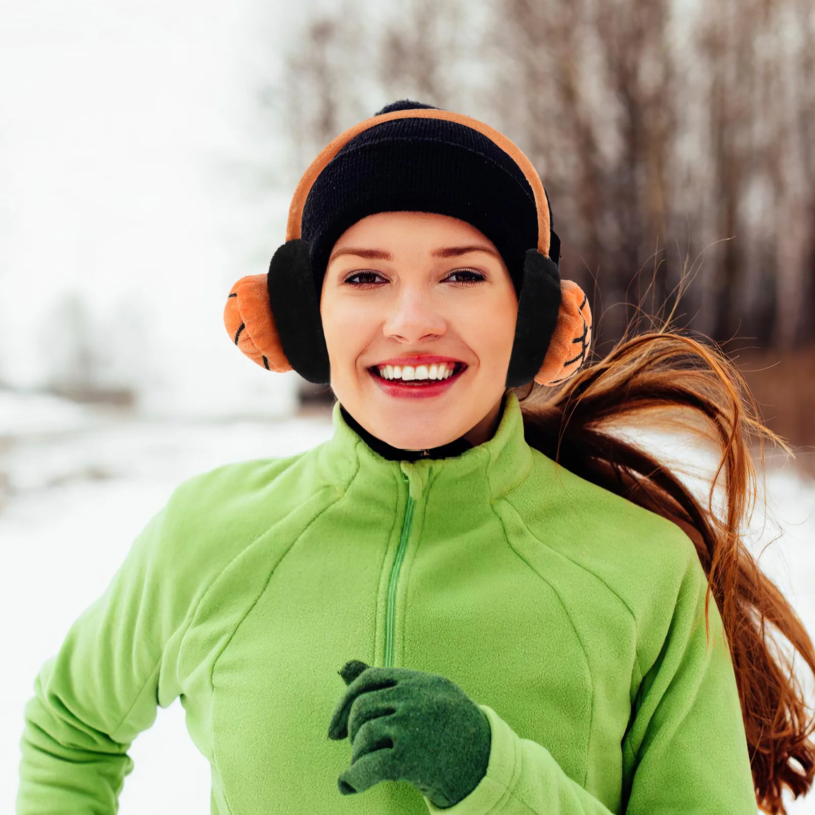 الدافئة الأذن دفئا عقال فروي غطاء للأذنين للرياضات الشتوية يندبروف في الهواء الطلق حماية ركوب الدراجات الجري التزلج الصيد والعتاد #6