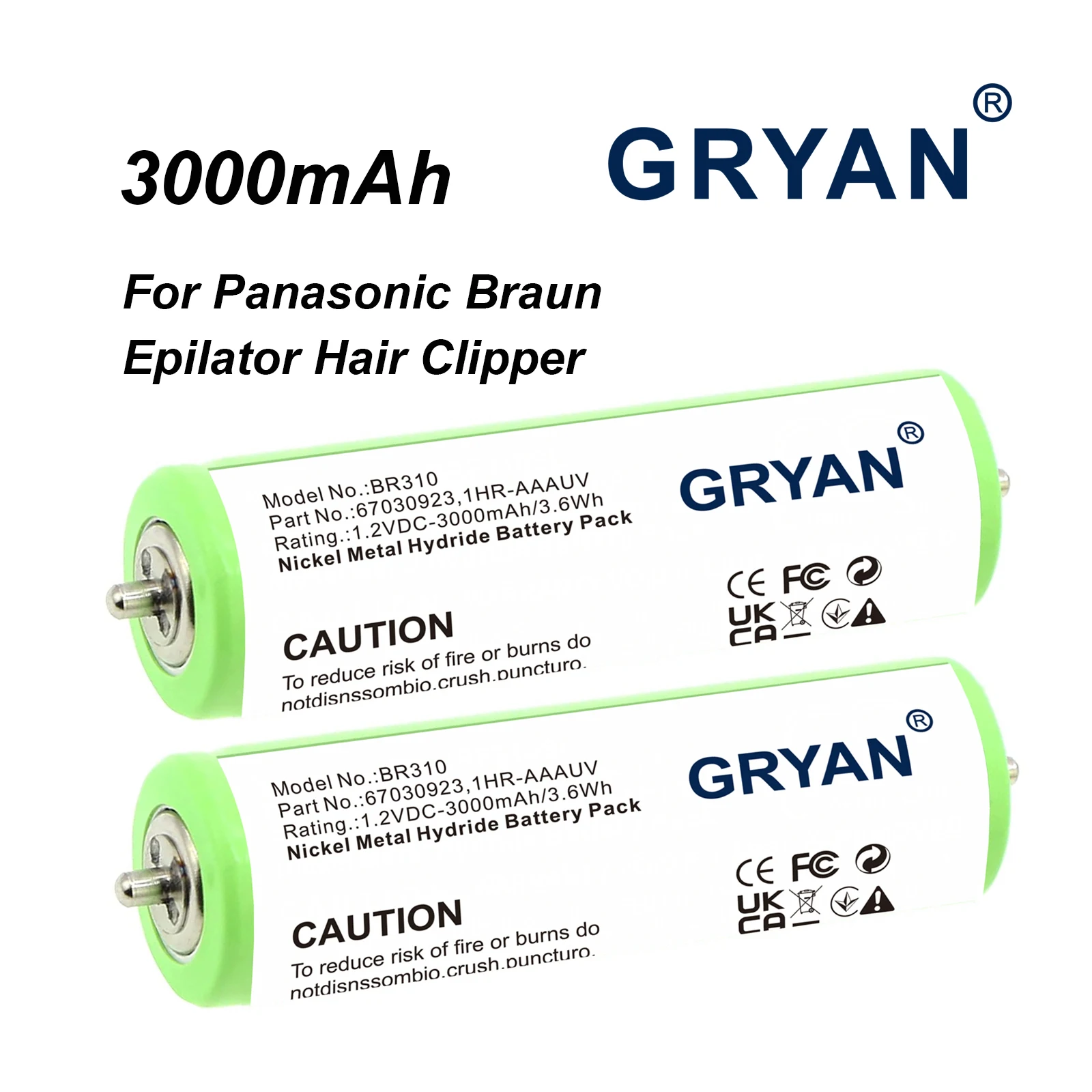 1.2V Replacement Battery For Panasonic Epilator Hair Clipper ER121 ER507 ER204 ER2031 ER230 ER160 ER161 ER1511 ER1611 ER389