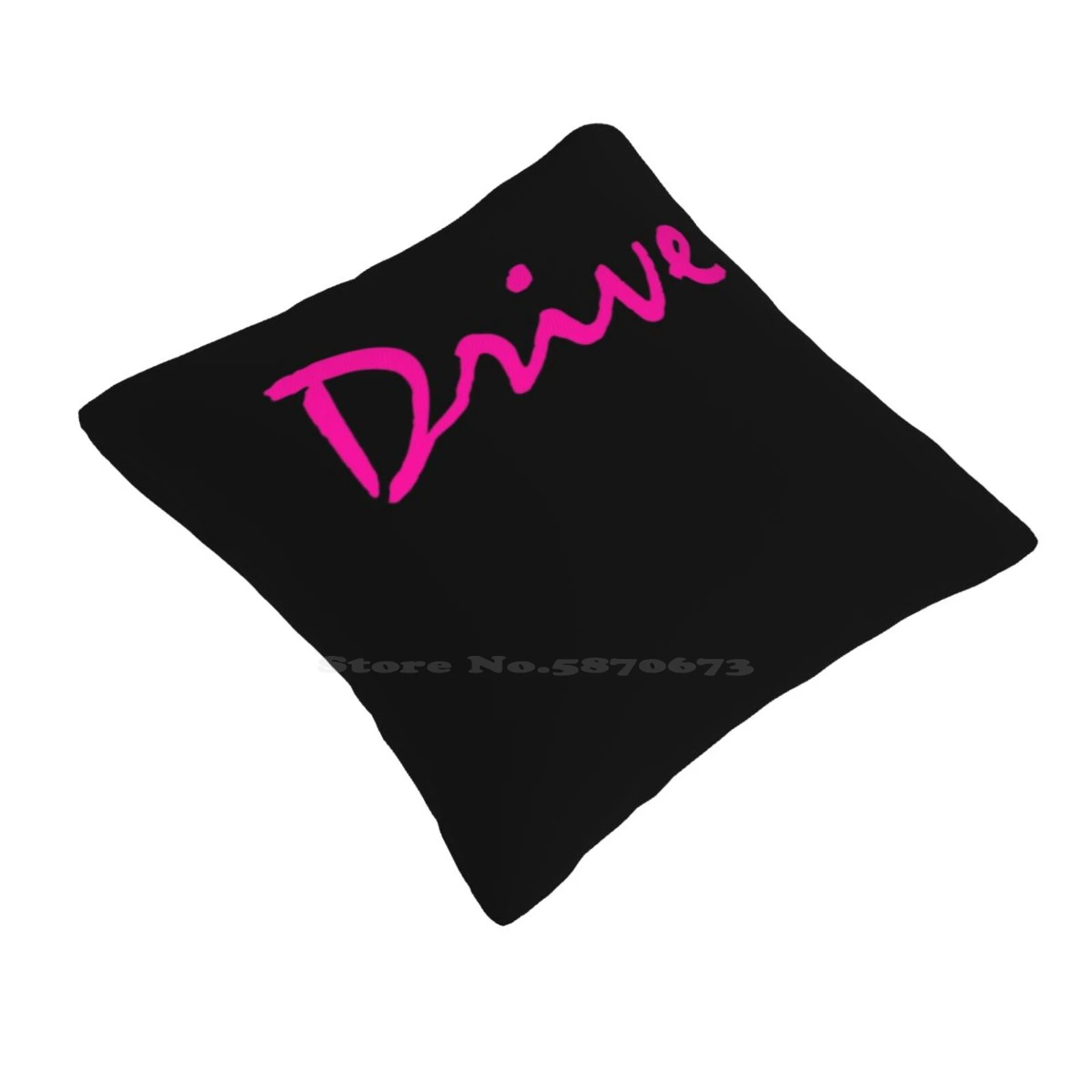 Drive Bedroom Office Hug Pillowcase Drive Movie Film Ryan Gosling Neon Cinema Classic 80S Script Font Winding Refn