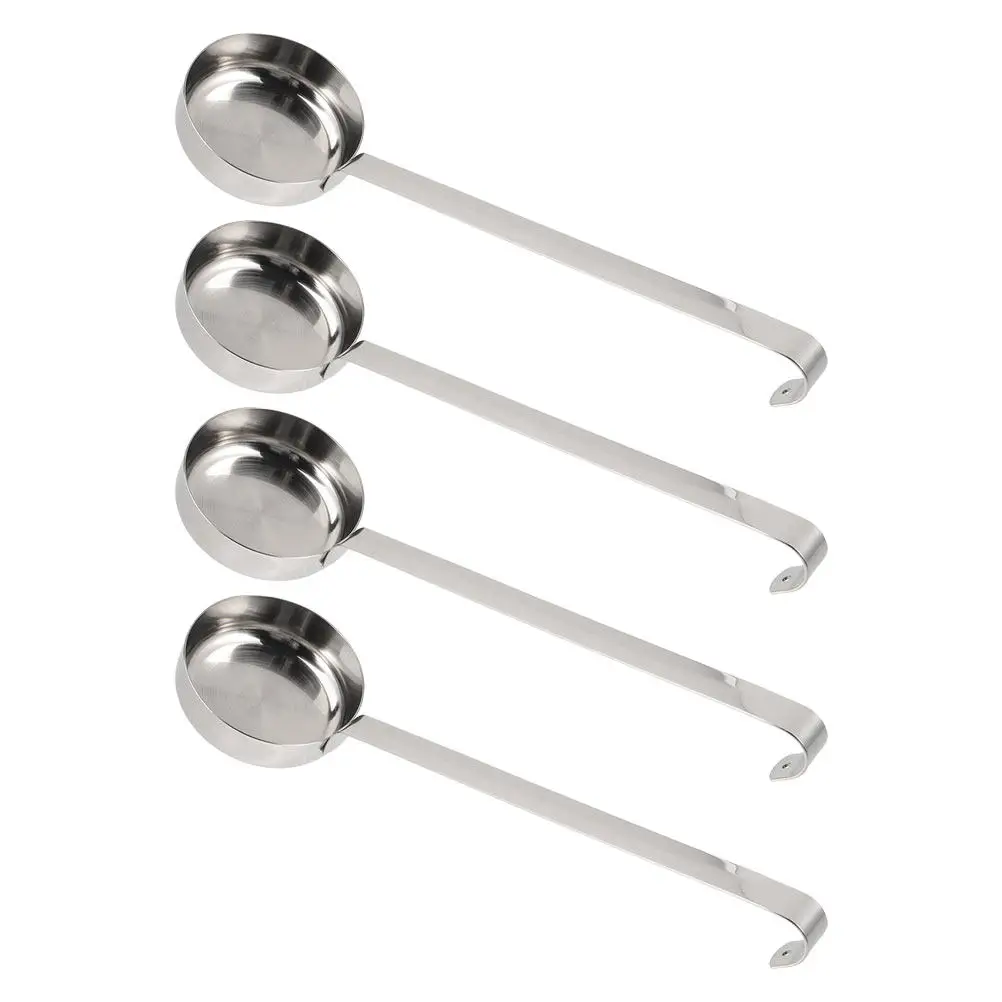 4Pcs Stainless Steel Pizza Sauce Ladle for Spreading, Measuring & Serving Sauce, Soup, Gravy