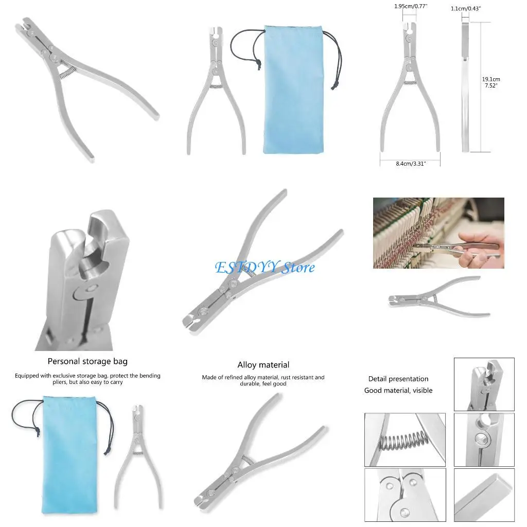 

G6DE Large Pinch Bending Plier Piano Wire Bending Plier Piano Tuning Regulating Plier