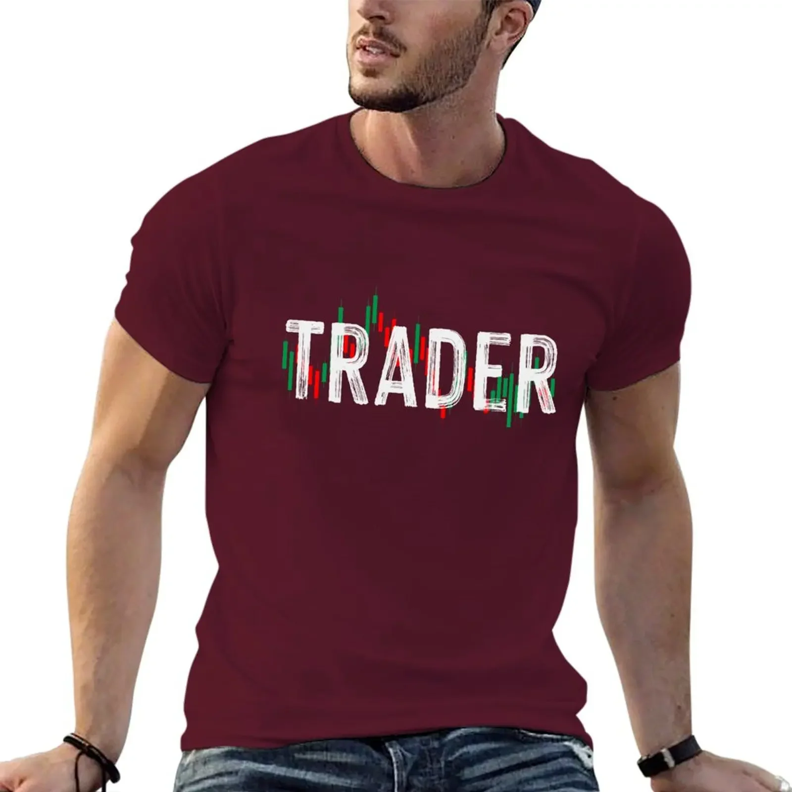 Trader Day Trading Daytrader Stock Shares Forexar hajuku Short Sleeve T-shirt style animal prinfor boys cute tops mens clothing