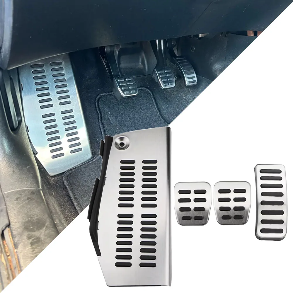 Pedais de Carro para Volkswagen Polo Golf 4 Bora Beetle RSi GTI R32 Audi A3 8l LHD, Kit de Capas para Pedais de Acelerador, Freio e Apoio para os Pés