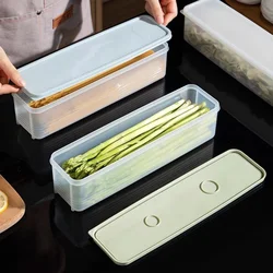 2pcs/set Food-Grade Sealed Crisper Box with Lid - Rectangular Refrigerator Storage Container for Onions, Coriander, Noodles, and