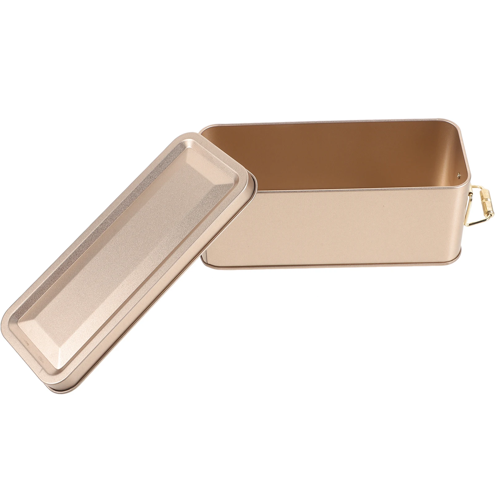 

Silver Rectangular Buckle Iron Box Packaging Light Travel Cookie Boxes Tins Lids Christmas Gingerbread Container Candy