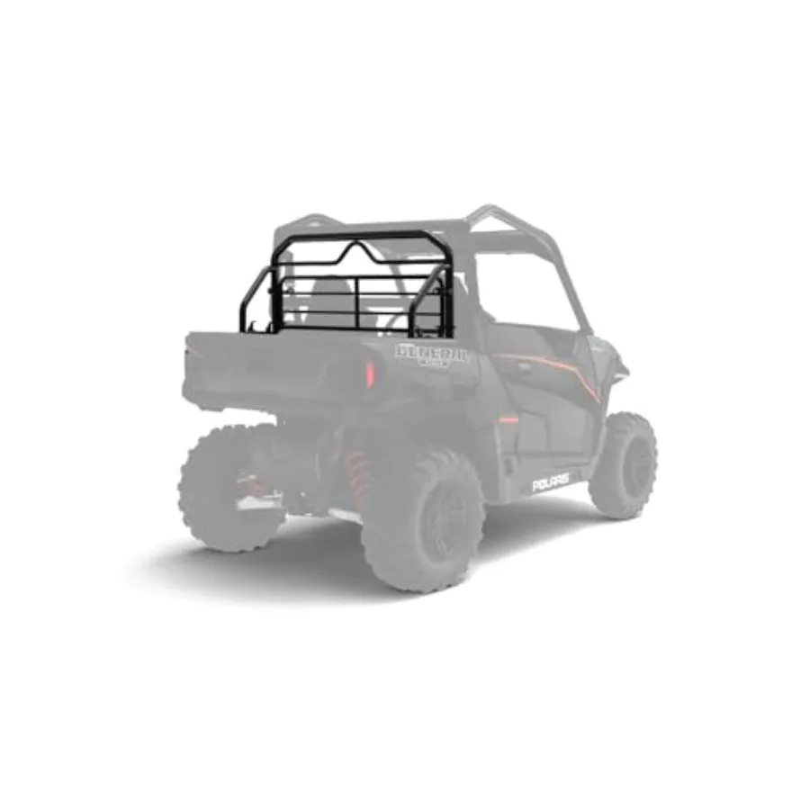 

General Lock Ride Tip-Down Headache Rack for Specific General Models Adds UTV Bed Storage Protects Rear Cab Black Steel Power C
