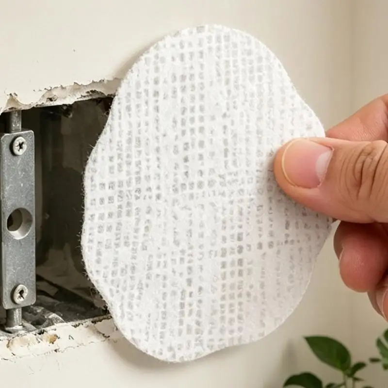 Wall Mount Hole Repair Discs Cut to Size Gypsum Wall Fix Discs for Drywall and Ceramic, White Repair Discs for Shelf 37JD