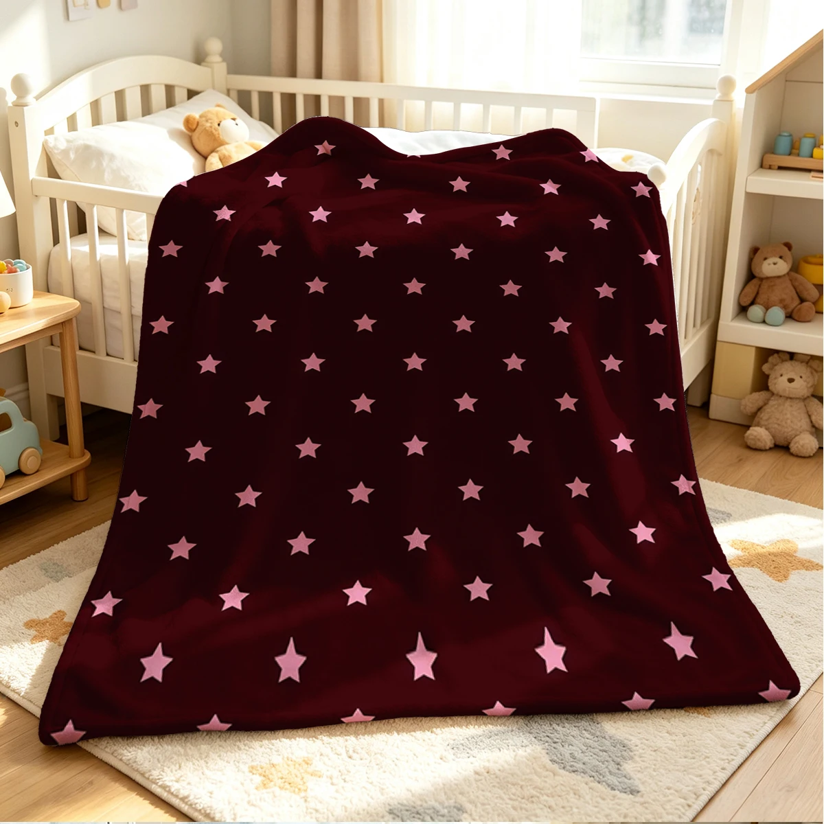 Dark Twinkle Flannel Blanket Warm Soft Halloween Christmas Couch Warm Cozy Decorative Decor Gift for All Season