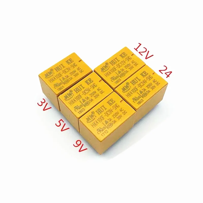 10PCS relay HK4100F-DC12V-SHG HK4100F-DC5V-SHG 6 pin 3A 3V / 5V / 9V / 12V / 24V HK4100F-DC24V-SHG HK4100F-DC3V-SHG