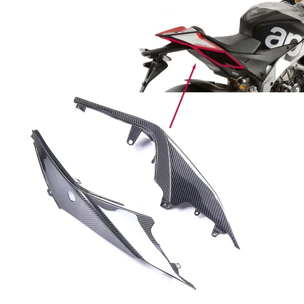 

100% 3K Dry Carbon Fiber Motorcycle Body Rear Fairing Side Pieces Cover Panel Fairing Kits For Aprilia RSV4 2021-2023