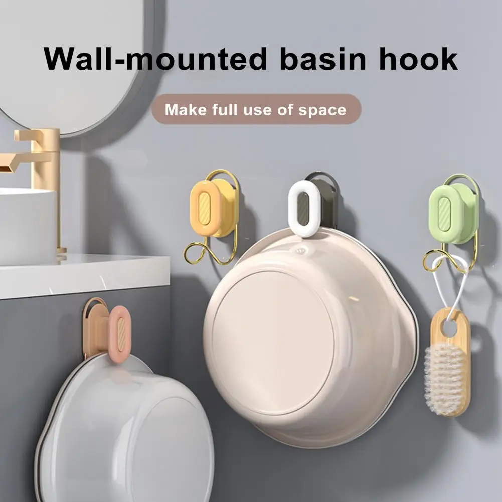 Washbasin Hook Slide Adjust Washbasin Hook Versatile Wall Mounted Hooks Strong Waterproof Hair Dryer Holder for Kitchen