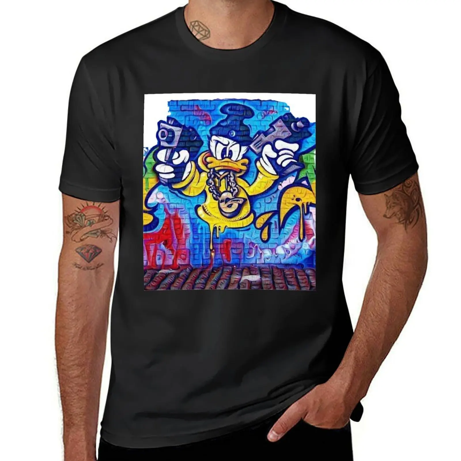 Funny Gifts Spost picture duck graffiti wild angry T-Shirt aesthetic clothes sublime plus sizes mens vintage t shirts