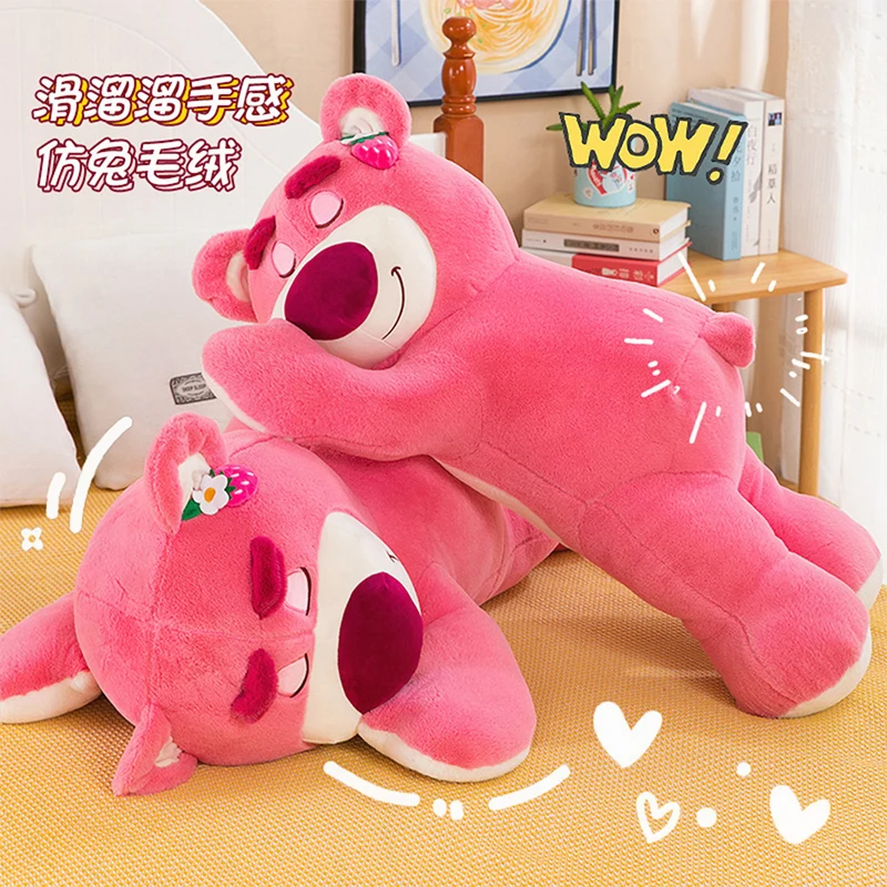 

Kawaii Plush Strawberry Bear Stuffed Doll Cute Pink Teddy Bear Cuddly Toy for Kids Birthday Gift Girls Pillow Decor