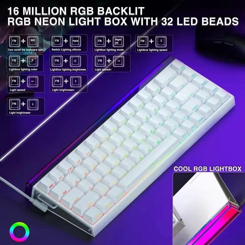 AULA HERO 68HE – interrupteur magnétique de jeu mécanique filaire, 8K HZ RGB, échange à chaud, clavier Esports, accessoires informatiques personnalisés, cadeaux, nouveau
