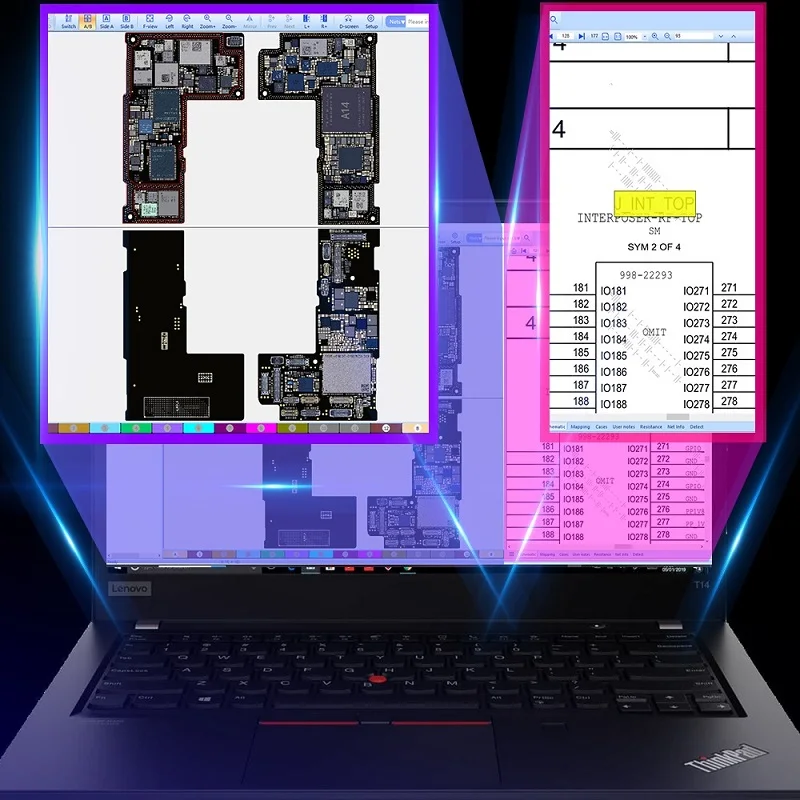 JC JCID VIP Card Drawing Diagram Intelligent Online Dongle Schematic Bitmap for iPhone iPad Android Circuit Software Repair Tool