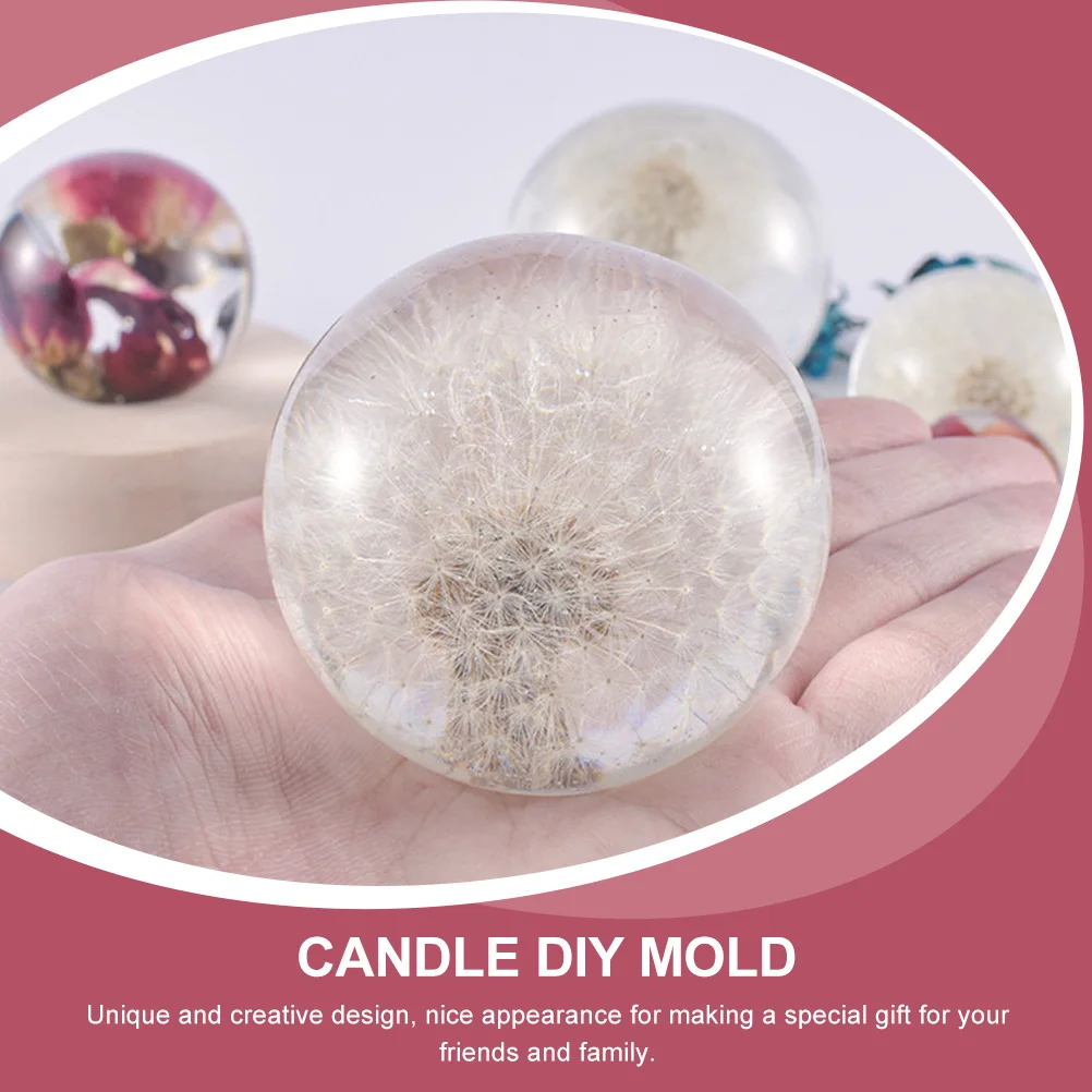 

5pcs Crystal Epoxy DIY Molds Sphere Silicone Resin Craft Making Flexible Long Lasting Art Ornament Molds for Jewelry
