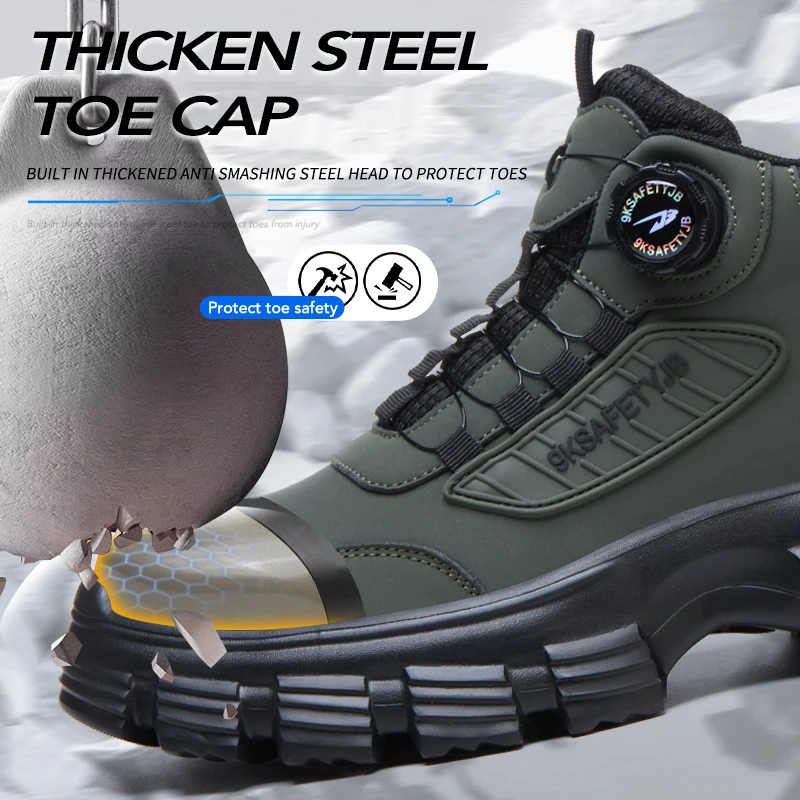 Men's work safety shoes are soft, lightweight, comfortable, breathable and wear-resistant, resistant to impact and puncture