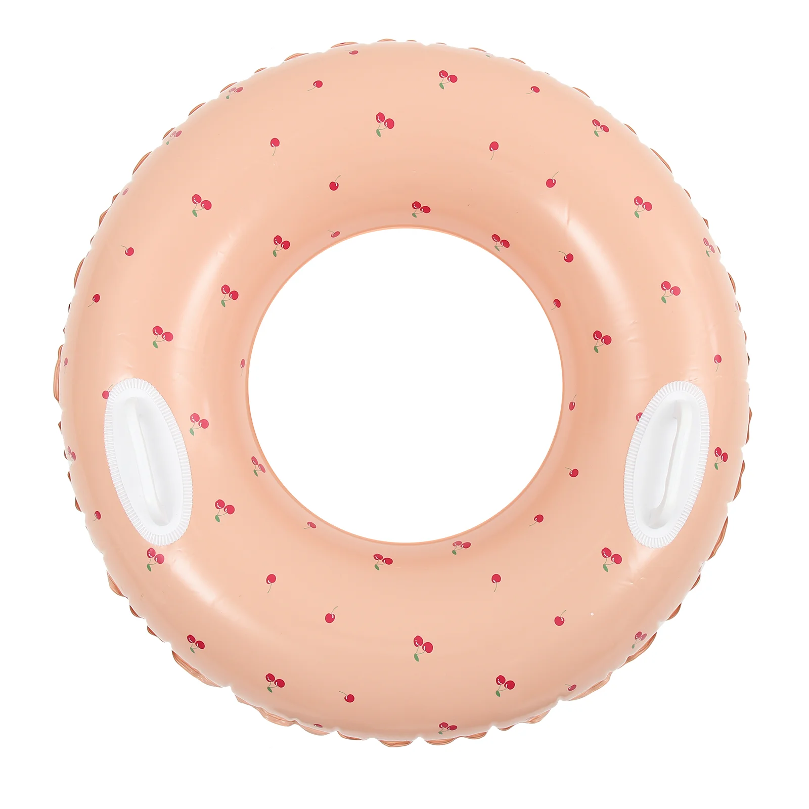 

Swim Ring PVC Cherry Pattern Swimming Ring Inflatable Float Handle Swim Ring Portable Child Kids Outdoor Swim Playset Accessory