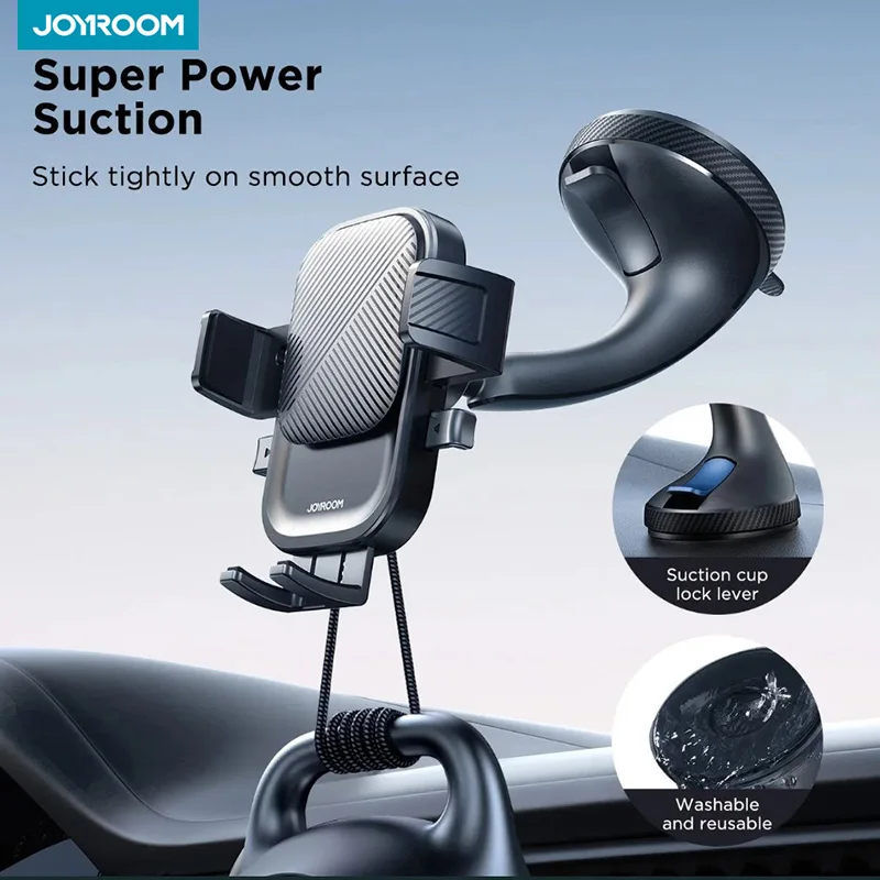 Joyroom Car Phone Holder Car Strong Suction Phone Mount 360° Rotation Hands-Free Cell Phone Stand For Dashboard/Windshield