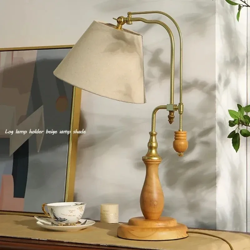 

Прикроватные тумбочки для американской спальни, настольные лампы, деревенская гостиная, ресторан, проживание в семье, прикроватные тумбочки, освещение из цельного дерева, романтические светильники