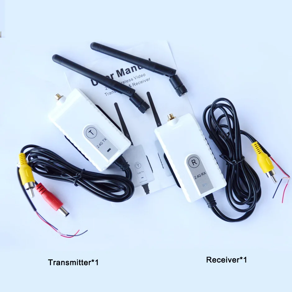 Universal 2.4G Vehicle Wireless Transmitter Receiver Kit For Truck Bus Van Lorry RV Trailer Rear View Camera 24V Video Monitor