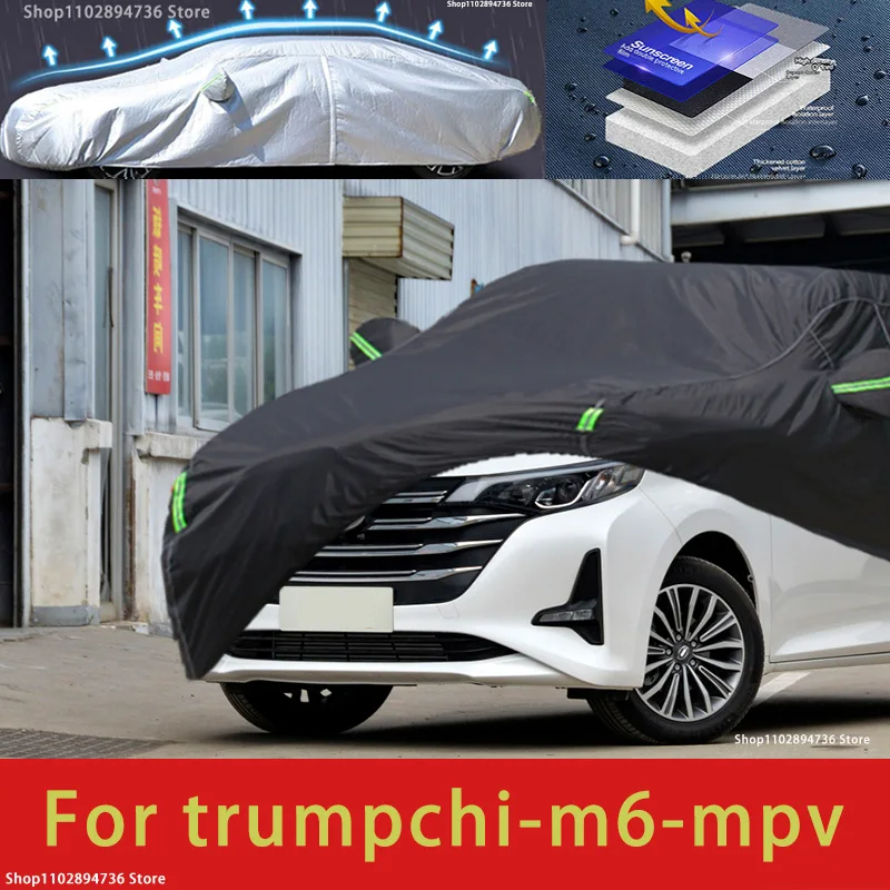 

For Trumpchi M6 Fit Outdoor Protection Car Covers Snow Cover Sunshade Waterproof Dustproof Exterior black car cover