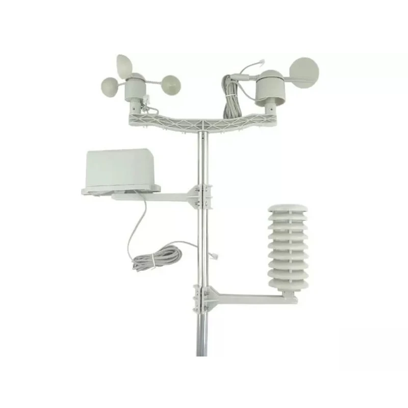 Outdoor weather sensor, wind speed anemometer, temperature and humidity rain gauge, outdoor weather monitoring complete