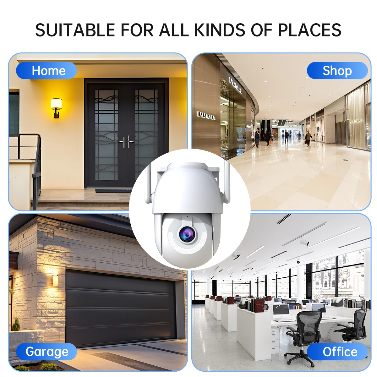 Jooan 5MP HD Wifi IP Camera Outdoor Security Surveillance Camera 5X Zoom Auto Tracking Night Color Waterproof CCTV Camera