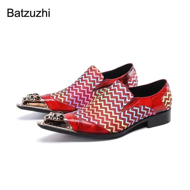 

Batzuzhi Formal Business Leather Dress Shoes Men Italian Style Men Shoes Oxfords Color Party and Wedding Shoes Men, Big Size 46