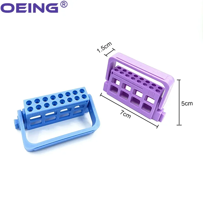 16 Holes Root Canal File Block Holder Portable Dental Endo Files Holder Autoclavable Drill Storage Stand Endo Tray Dental Tools