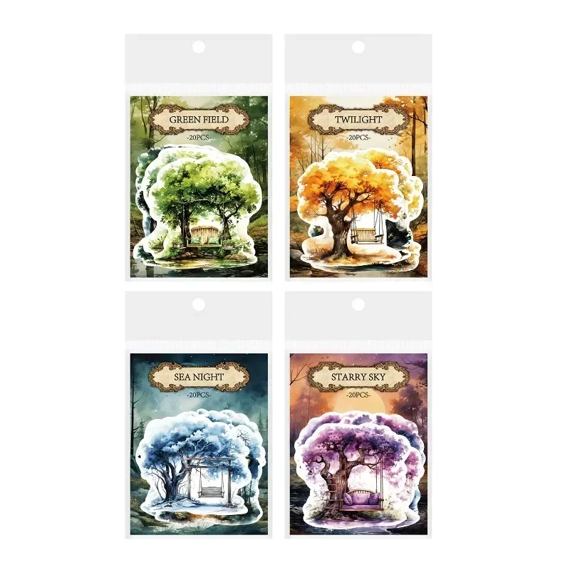 

20Pcs Retro Sticker bag Wonderland Handbook Material European Jungle collage Supplies Package Scrapbook cut 143*94mm