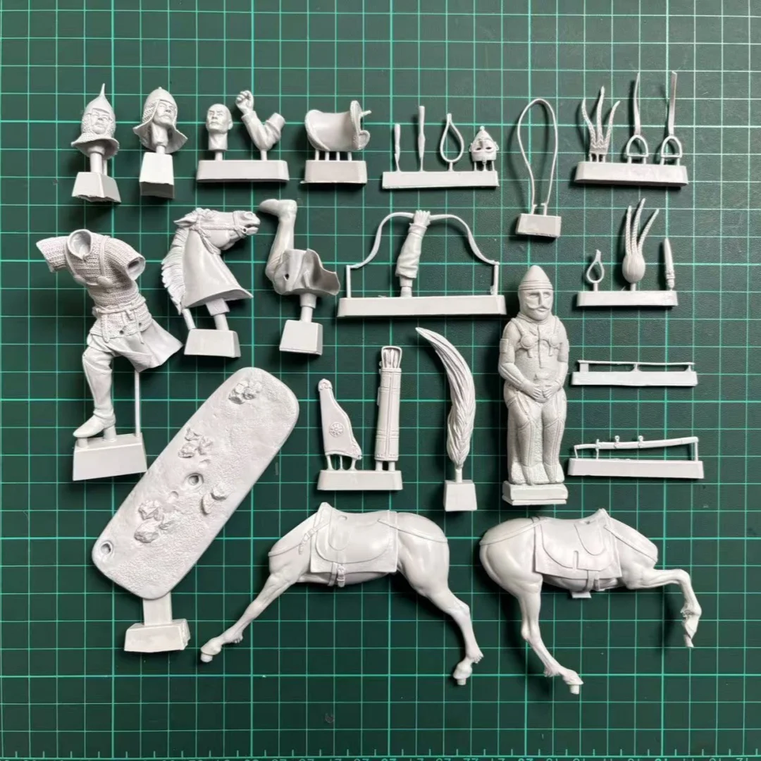 مجموعة نماذج غير مطلية من الراتنج 75 مم، موضوع عسكري، تمثال آرتشر كومان المثبت على القرن الثالث عشر) غير مجمعة وغير مطلية GK