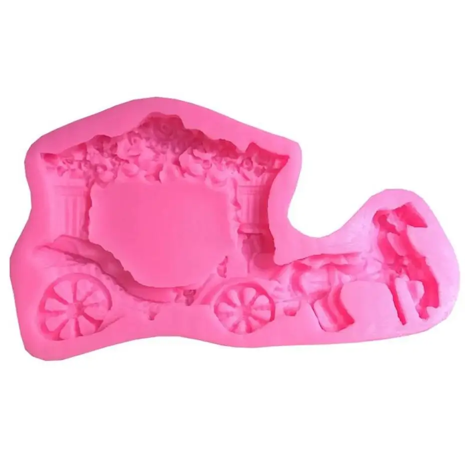 1 Pcs DIY Baking Mold Christmas Pumpkin Carriage Float Silicone Mold Fondant Cake Decoration Tool