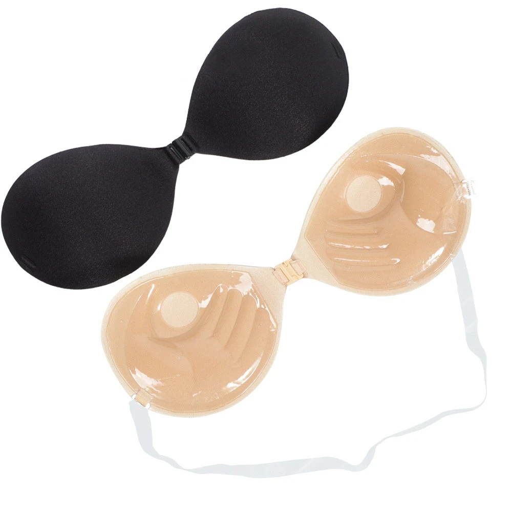 Chest Paste Breast Shields Adhesive Women's Silicone Breast Stickers Nipple Cover Invisible Push Lift Up Strapless Backless Bra