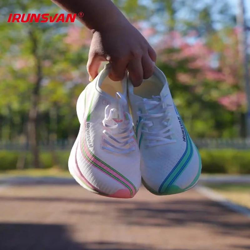 IRUNSVAN [20+km] Full length carbon plate sports shoes unisex marathon training shoes shock-absorbing road running shoes 24086
