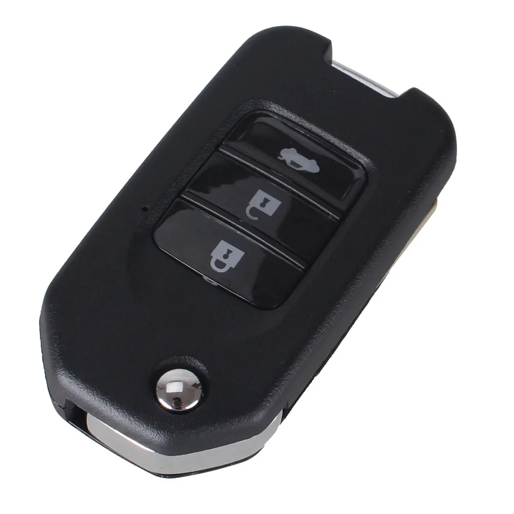 KEYYOU Flip Folding Modified Remote Key Shell 3 Buttons Fob For Honda Fit Marina Wisdom XRV CITY