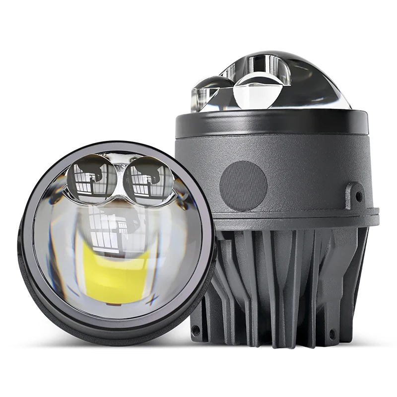 BI LED car fog lamp laser lens headlight 85W 23000LM waterproof 12V suitable for Universal Cars