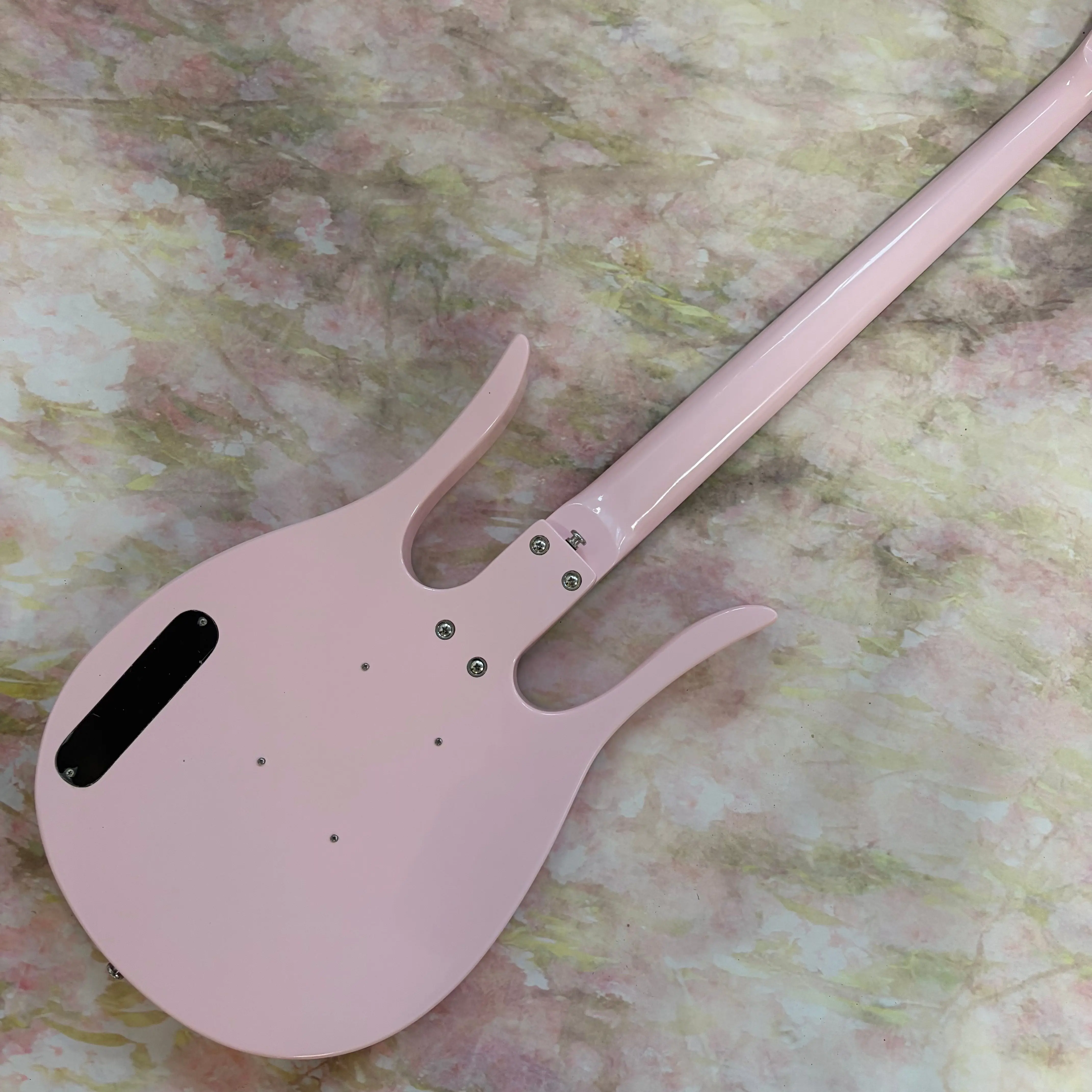 Pink Hornet Double Cutaway Electric Guitar, Mahogany Body, Lipstick Pickups, 1V2T Controls, Maple Neck, Rosewood FB, Chrome Hard - view 5