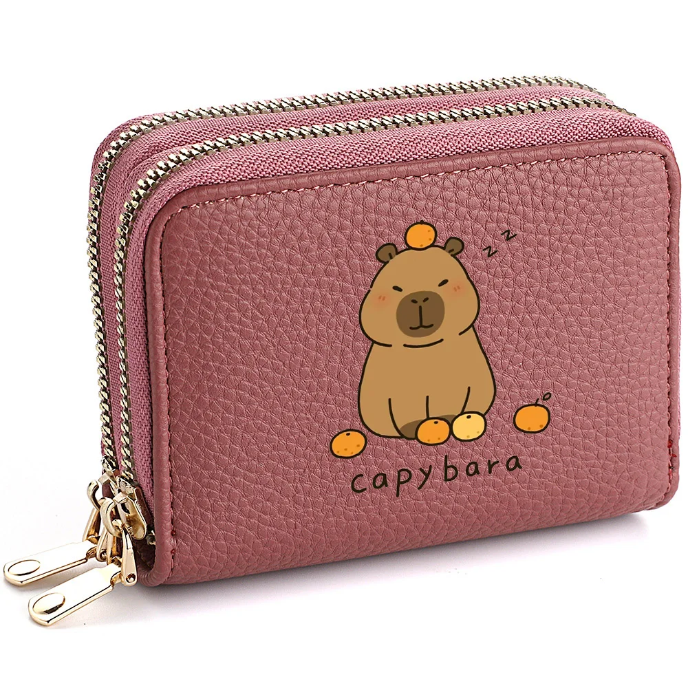 Capibala-Geldbörse, Cartoon, kurze Geldbörse, niedliche Dame, Kartenhalter, Geburtstagsgeschenk für Damen – Detail 7