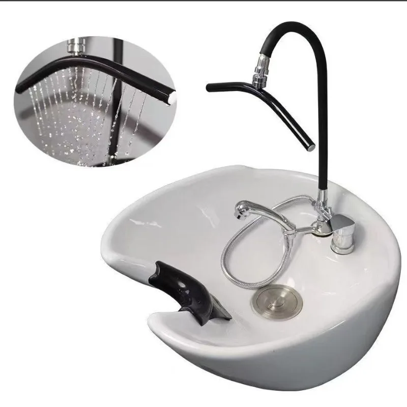 

Ceramic basin special water circulation head treatment spray stand water flow machine hair shampoo bed accessories