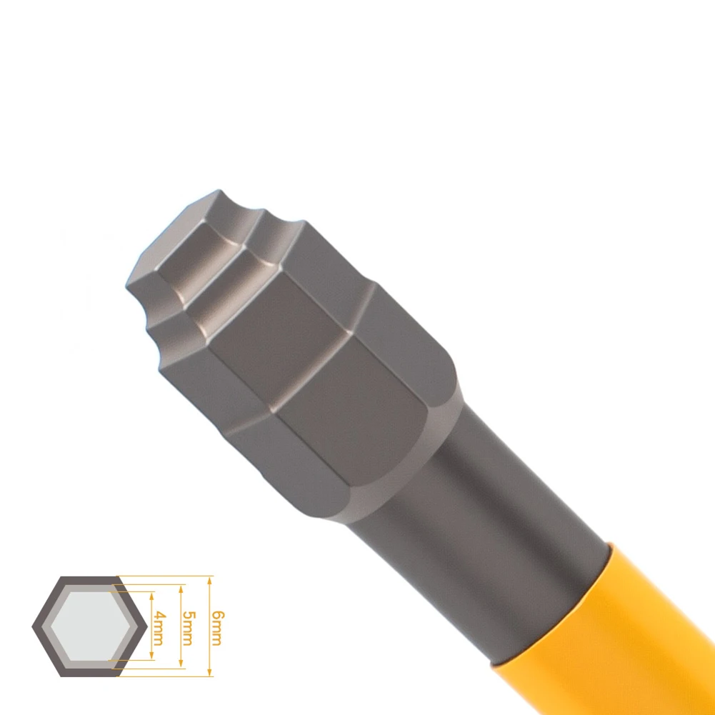 Pagoda-Designed Hex Shank Screwdriver Bits 6pcs for Improved Engagement with Screw Heads in Various Applications