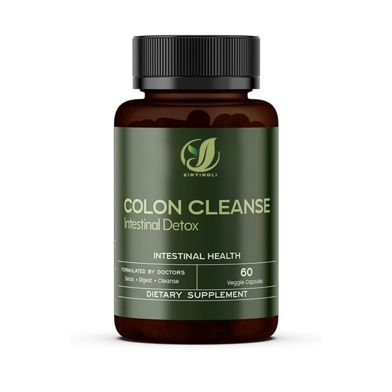 

Colon cleansing capsules - advanced digestive support, containing probiotics, aloe vera, and fiber, 60 vegetarian capsules
