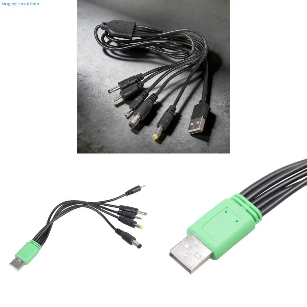 N2UB Power Splitter Plug Cable Adapter 5V USB to 2.0x0.6mm 5.5x2.1mm 4.0x1.7mm 2.5x0.7mm For Home Security Camera Accessories