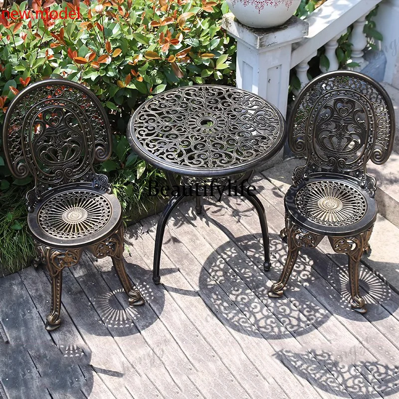 

Outdoor Balcony Garden Furniture Sets Cast Aluminum Tables Garden Furniture Sets Leisure Open-air Conjunto Trendy FurnitureN138