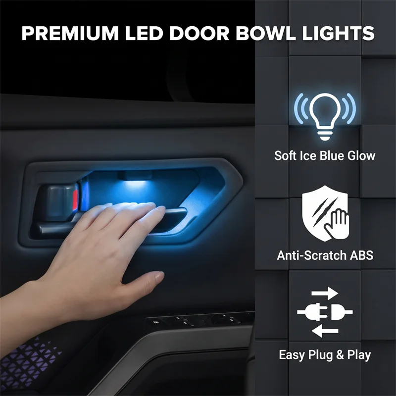 Neue Hochwertige Innenausstattung für Toyota RAV4 XA60 2026: Türgriffschalen mit LED-Beleuchtung, 4 Stück – Detail 4