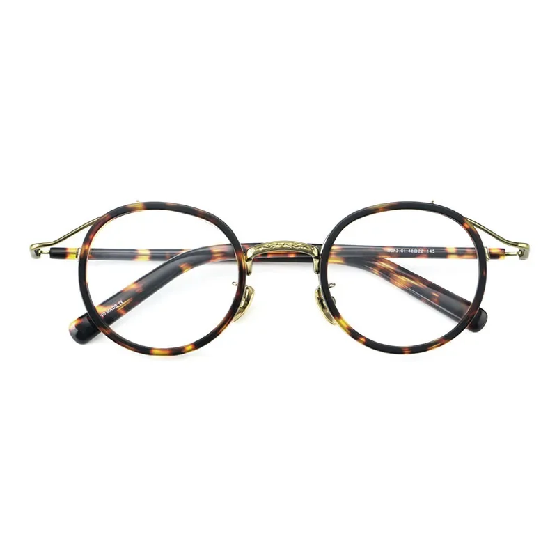 2025 New Board Retro Round Metal Flat Mirror Fashion Personality Round Optical Frame Trendy Prescription Frame Presbyopia Mirror